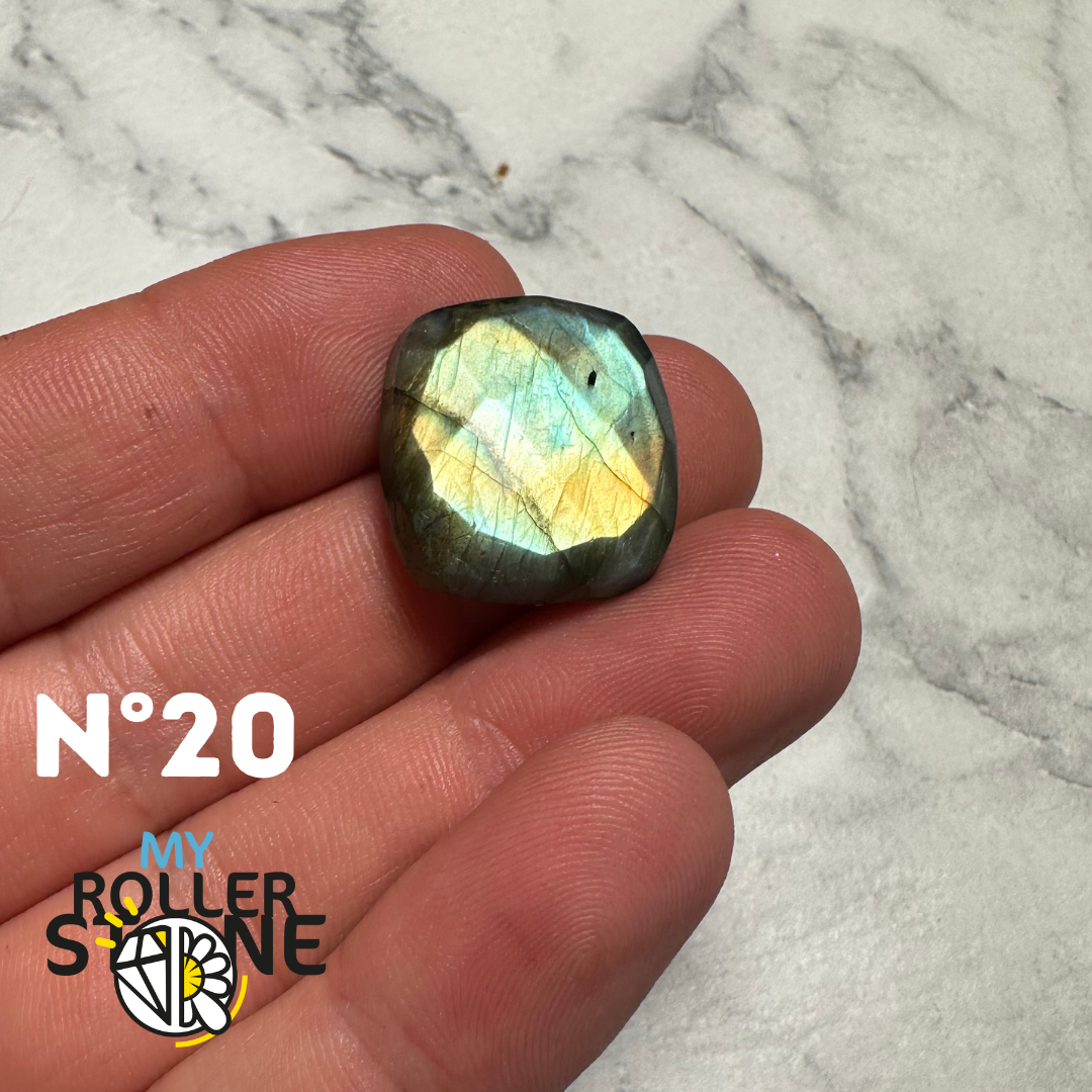 Cabochon Labradorite forme Libre Facettée