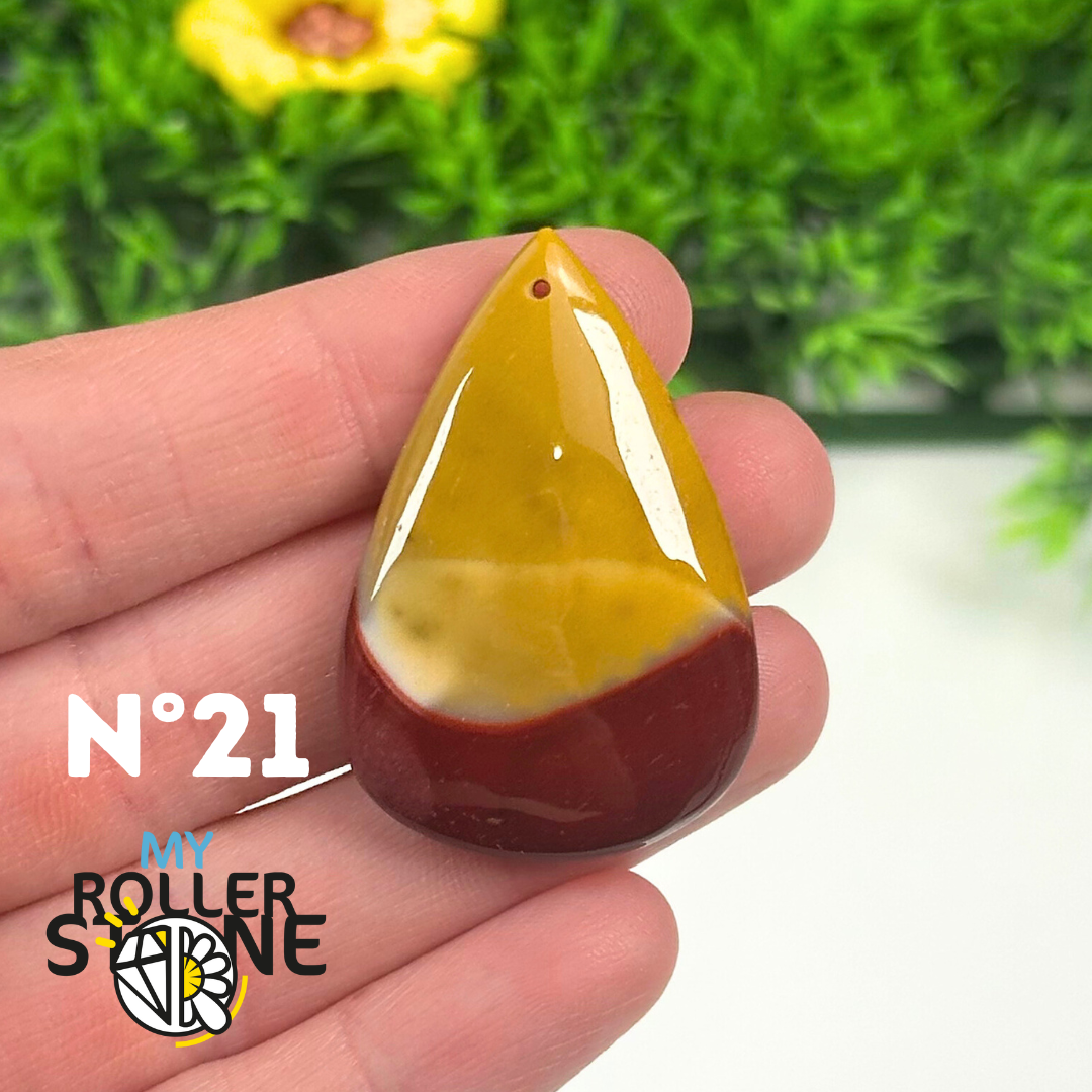Pendentif Jaspe Mokaite percé 5A