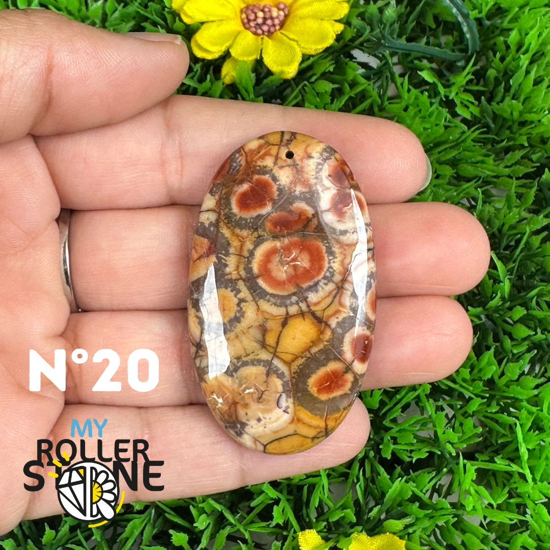 Pendentif Percé en Jaspe Œil d’Oiseau 5A