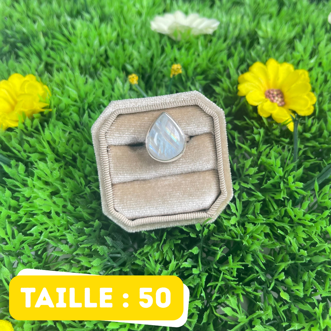 Bague Pierre de Lune Blue Fire #221