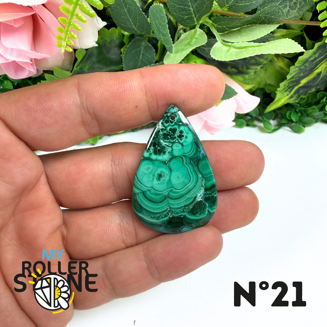 Pendentif Malachite Percé 5A
