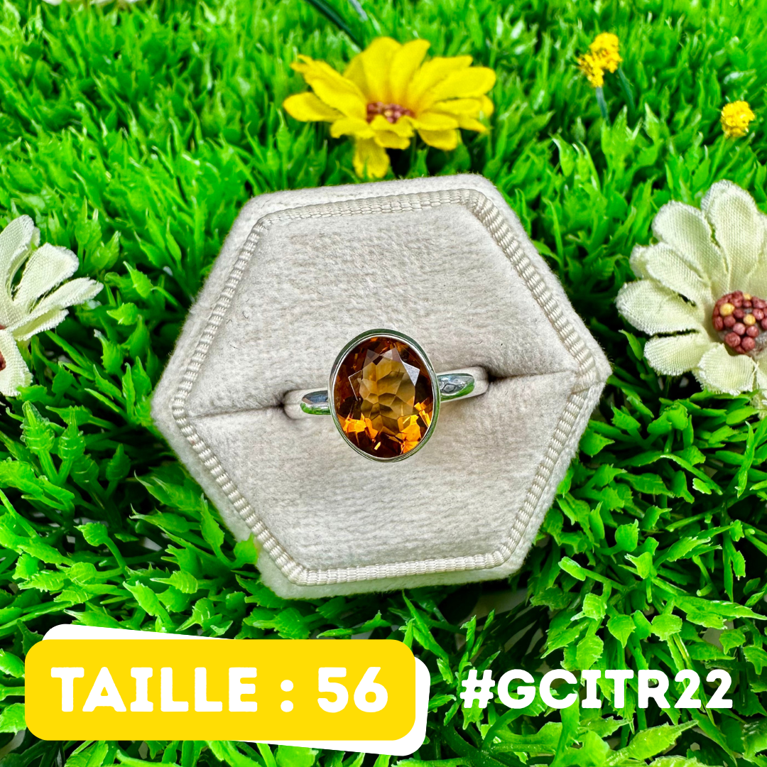 Bague Citrine Argent 925 #GCITR22
