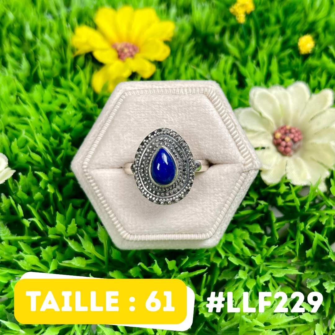 Bague Argent 925 Lapis Lazuli #LLF229