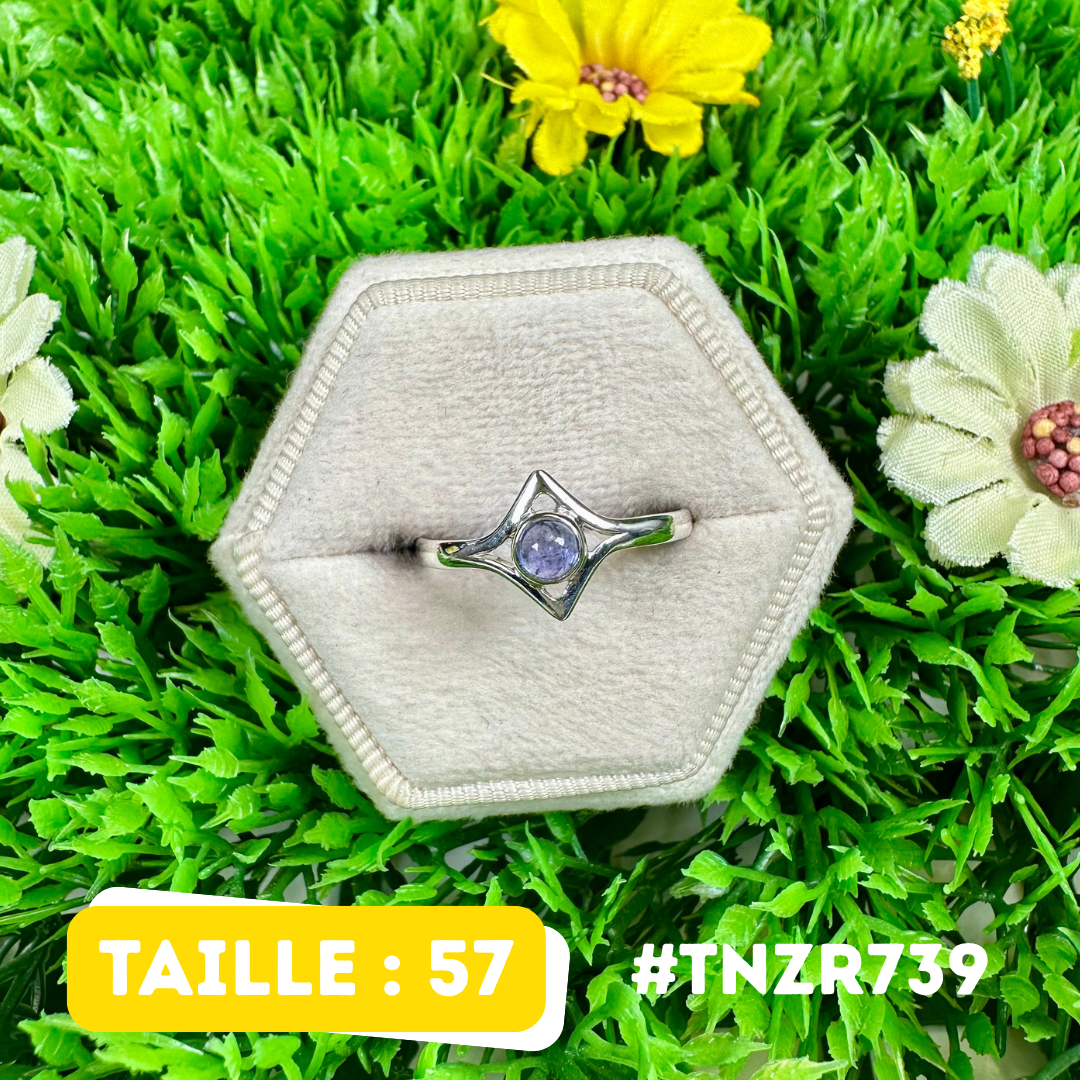 Bague Tanzanite Argent 925 (2 tailles) #TNZR739