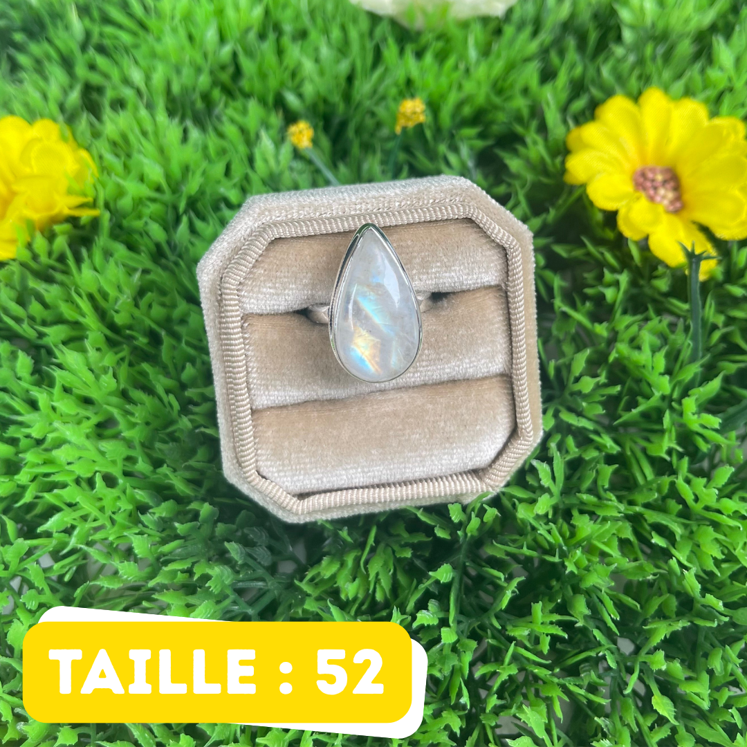 Bague Pierre de Lune Blue Fire #222