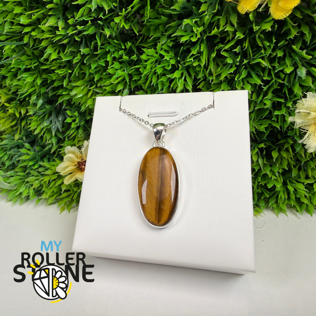 Pendentif Œil de Tigre Argent 925 – TEYP14