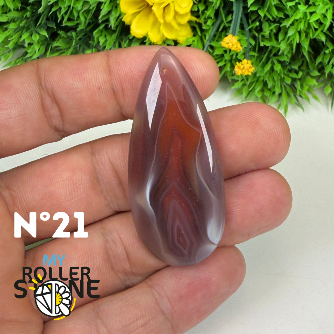 Pendentif percé Agate du Botswana 5A