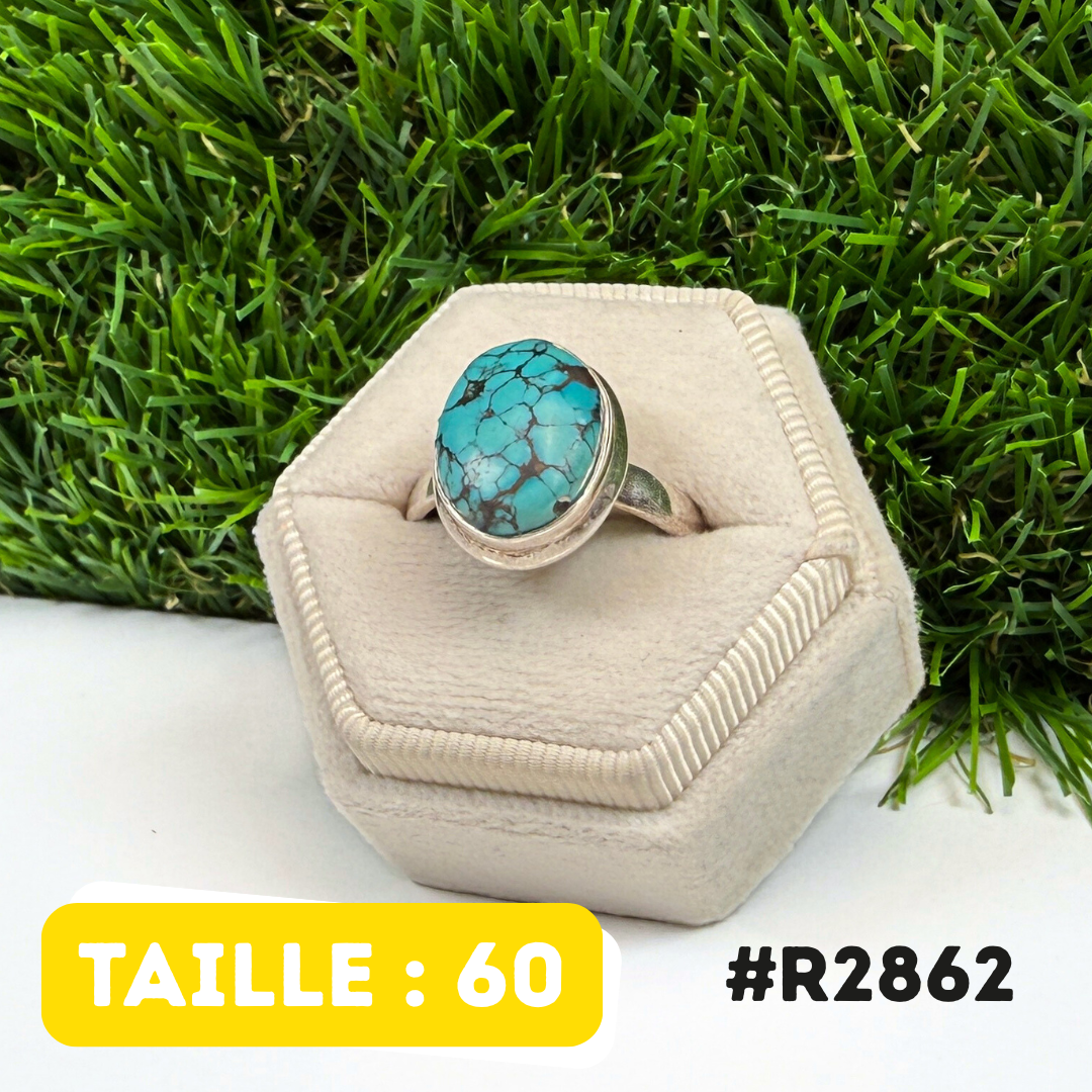 Bague Turquoise Tibétaine #R2862