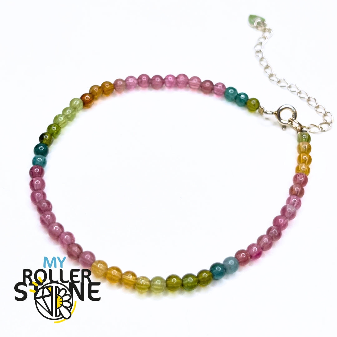 Bracelet en tourmaline multicolore 7A