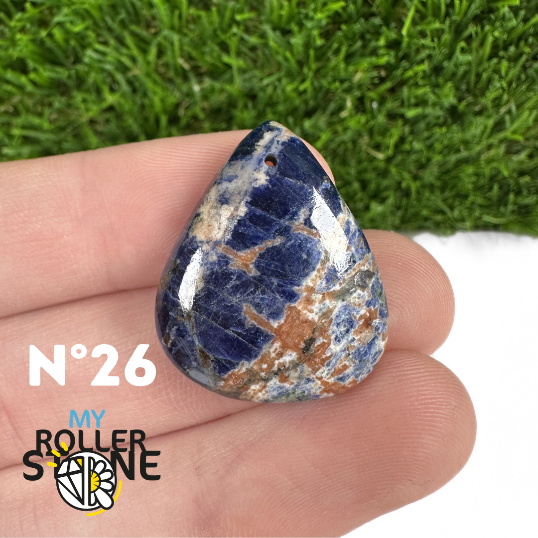 Pendentifs Sodalite Orange Forme Libre 5A