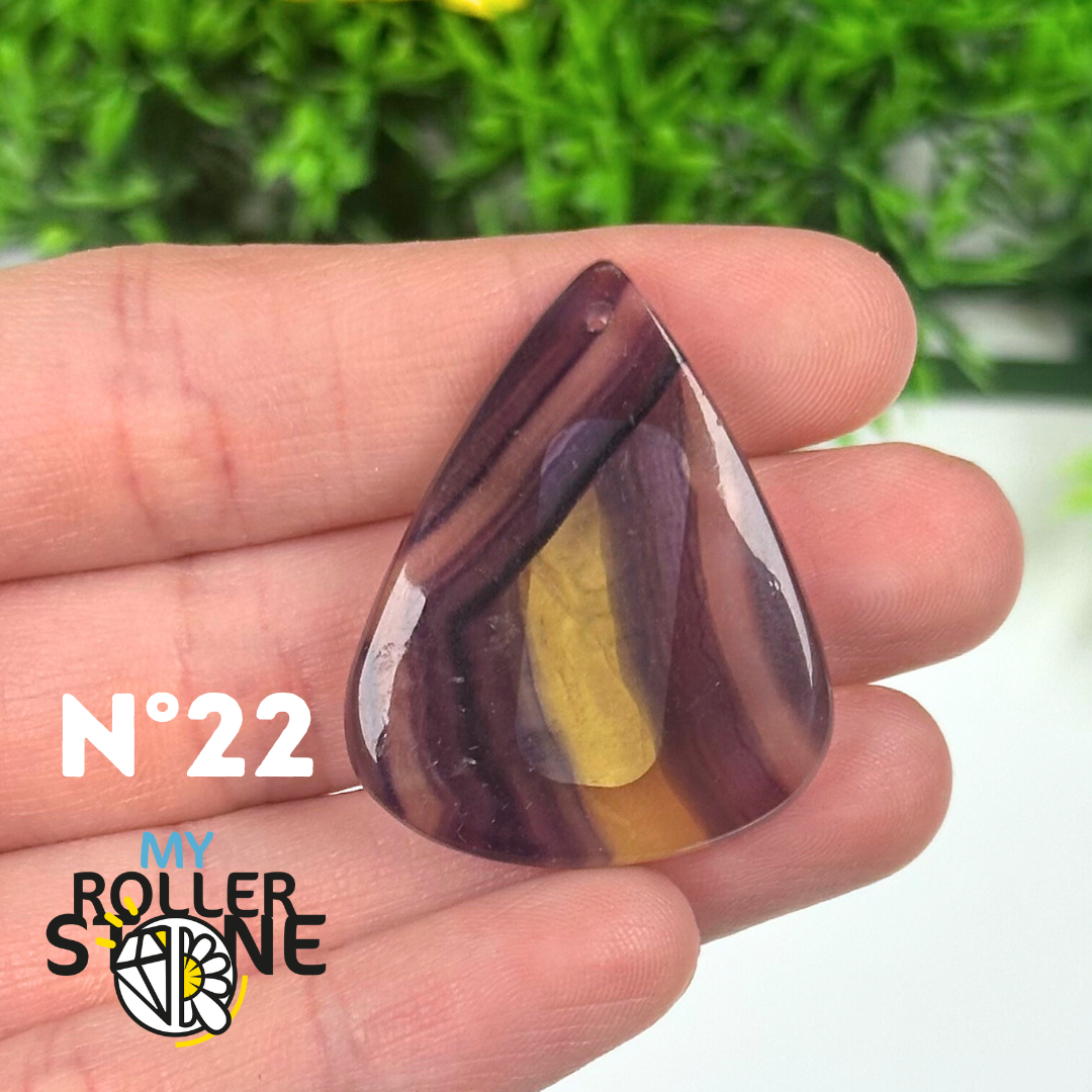 Pendentif percé Fluorite 5A