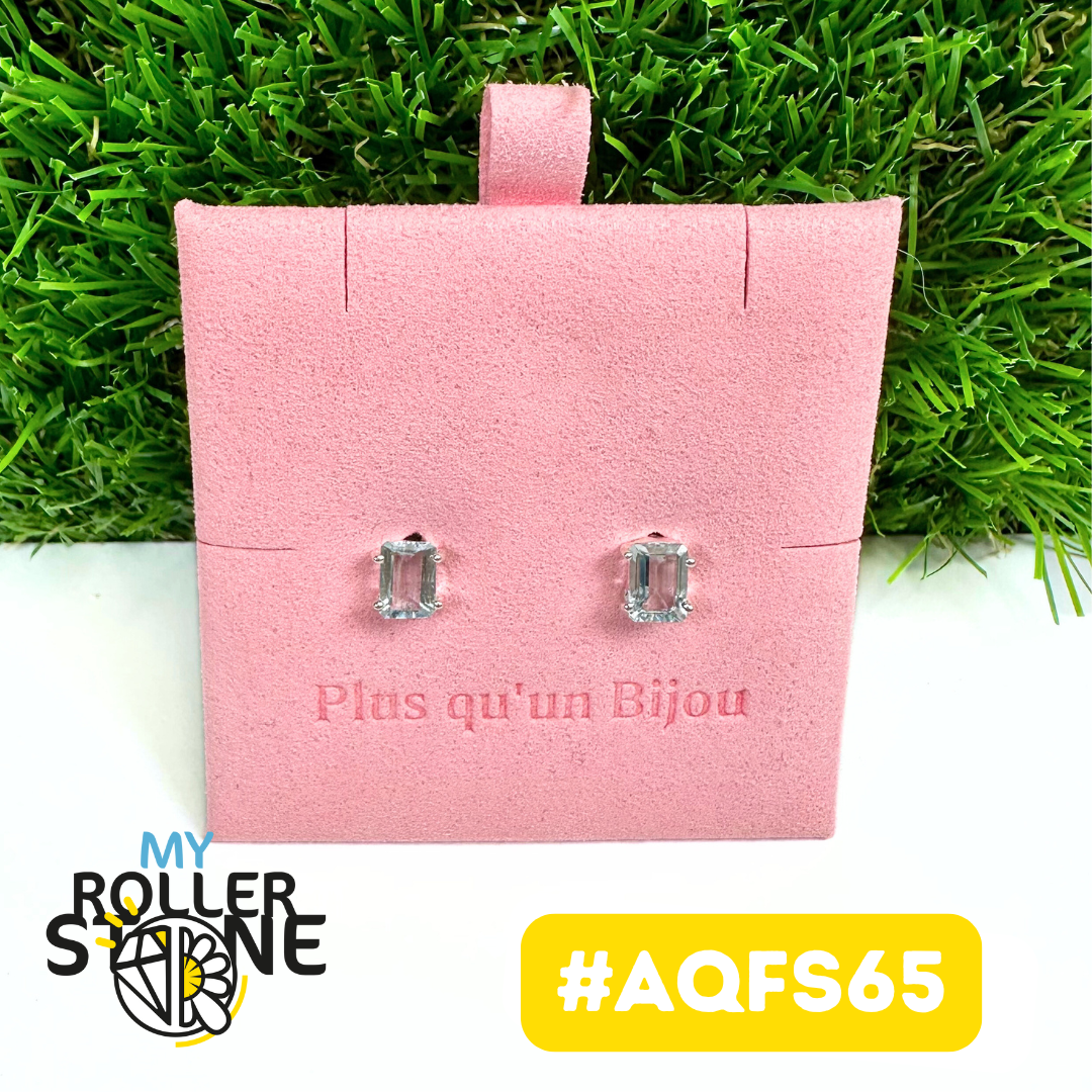 Boucles d'oreilles Argent 925 Aigue-Marine #AQFS65