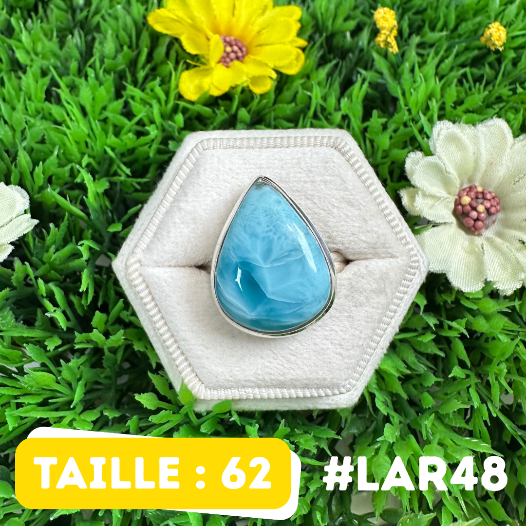 Bague Argent 925 Larimar #LAR48