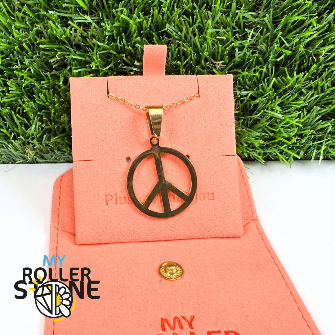 Pendentif Peace and Love acier inoxydable