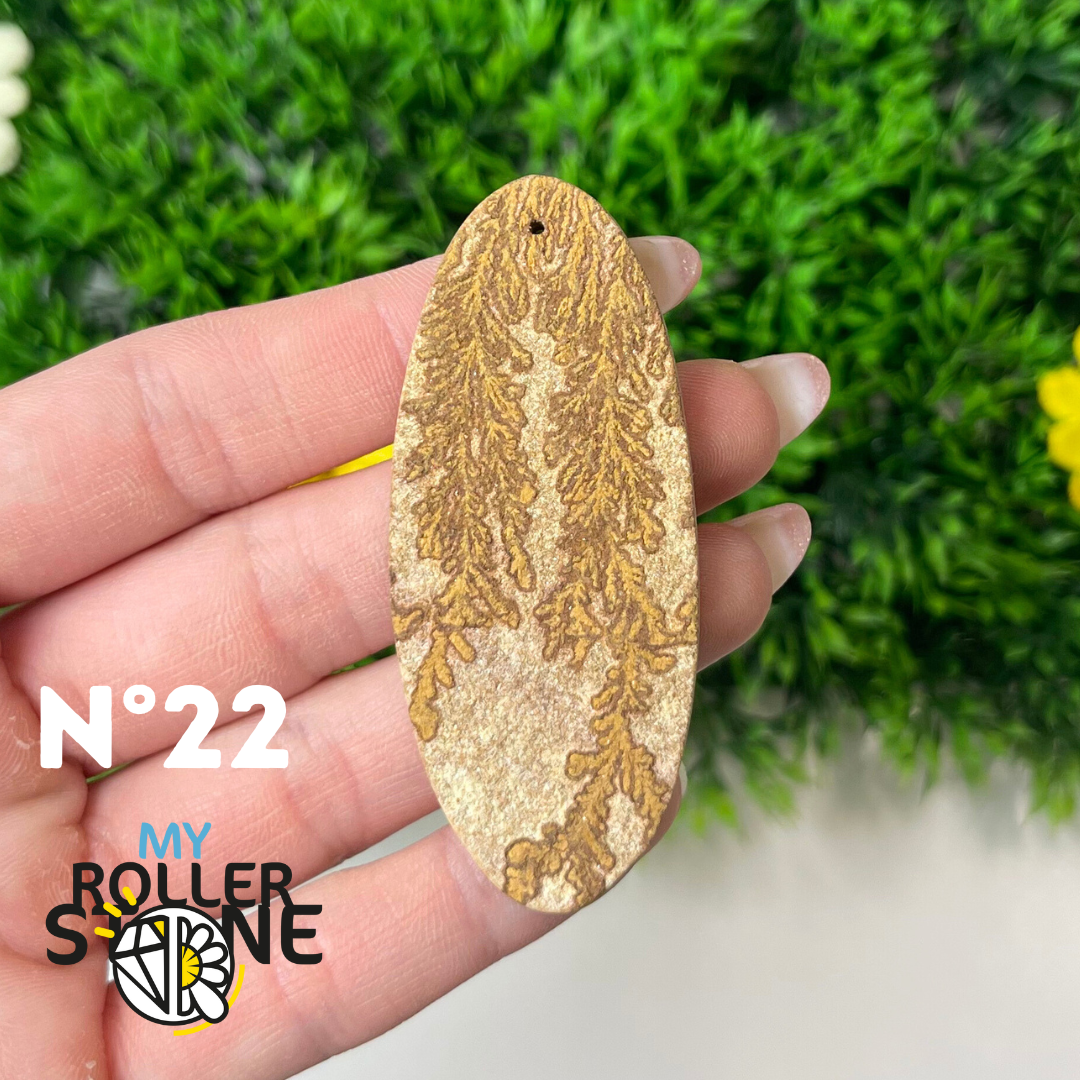 Pendentif Fossil dentritique 5A percé