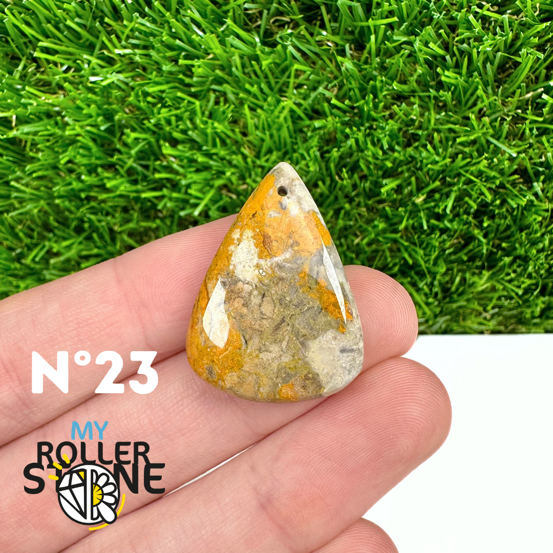 Pendentif Jaspe Bumblebee Néo 5A Percé