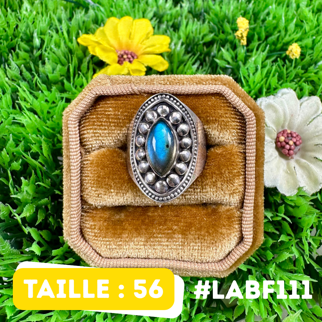 Bague Labradorite Bluefire #LABF111