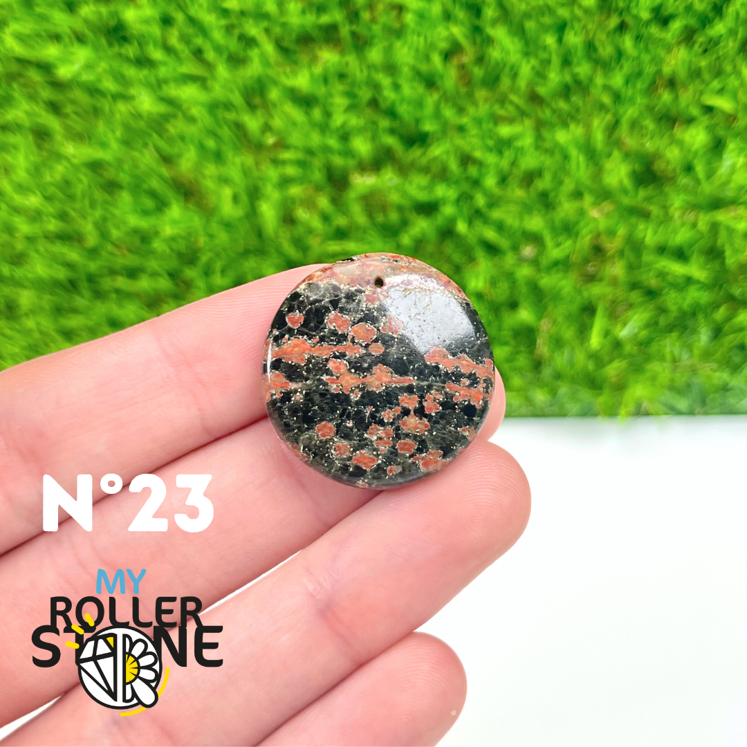 Pendentif Obsidienne Fleurie percé