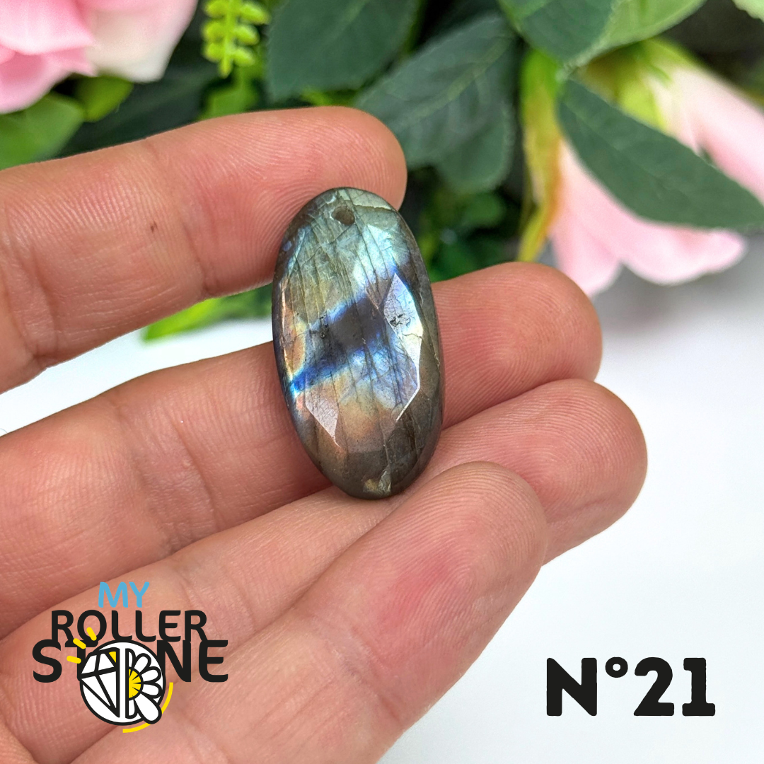 Pendentifs Labradorite Facettée Multi fire 5A