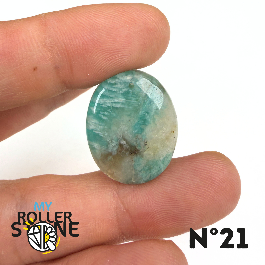Pendentif Percé Amazonite et Quartz Fumé (Rare)