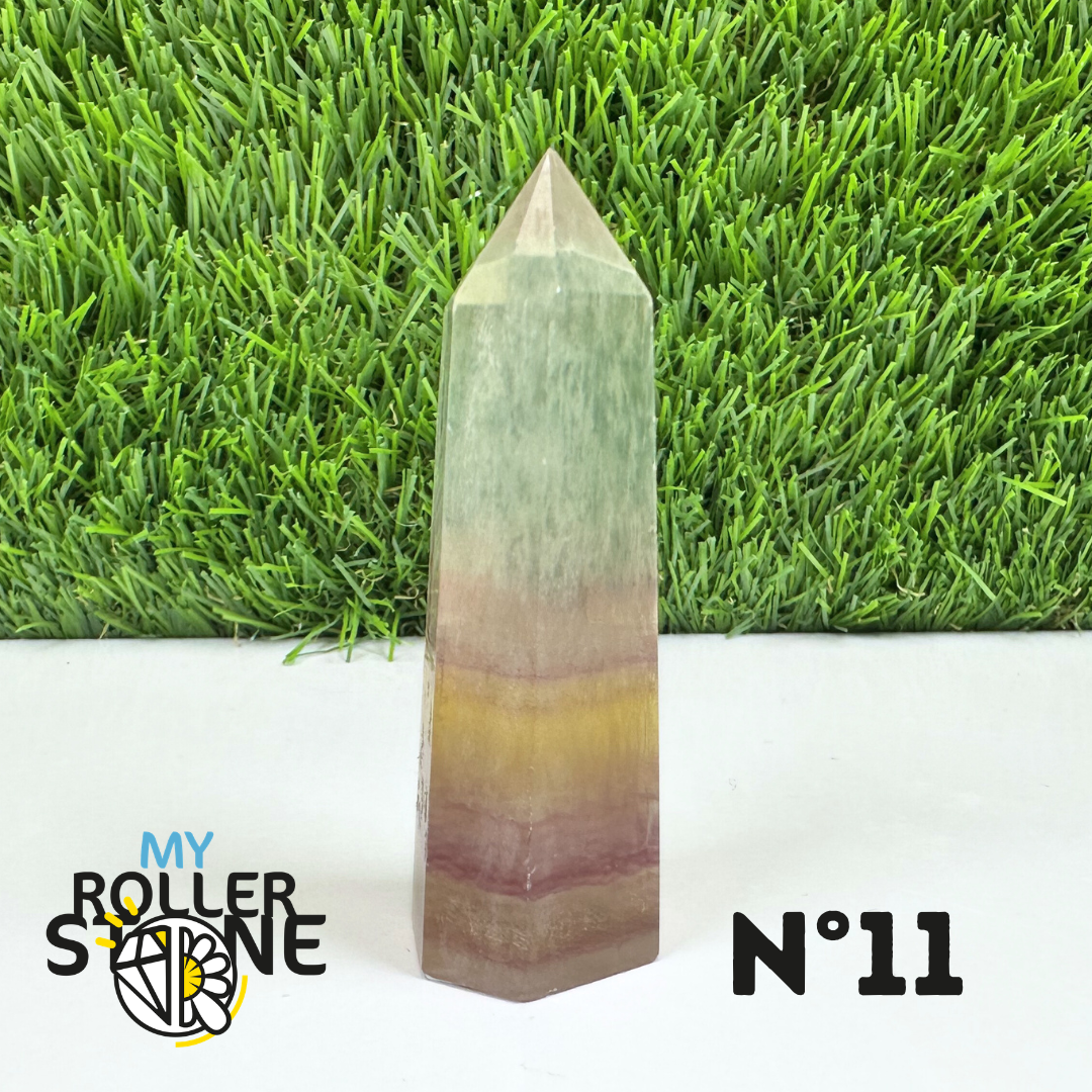 Pointes Pierre Fluorite Arc-en-Ciel Pastel