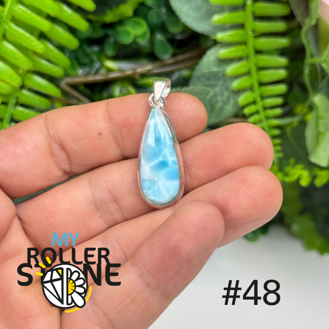 Pendentif argent larimar #IP48