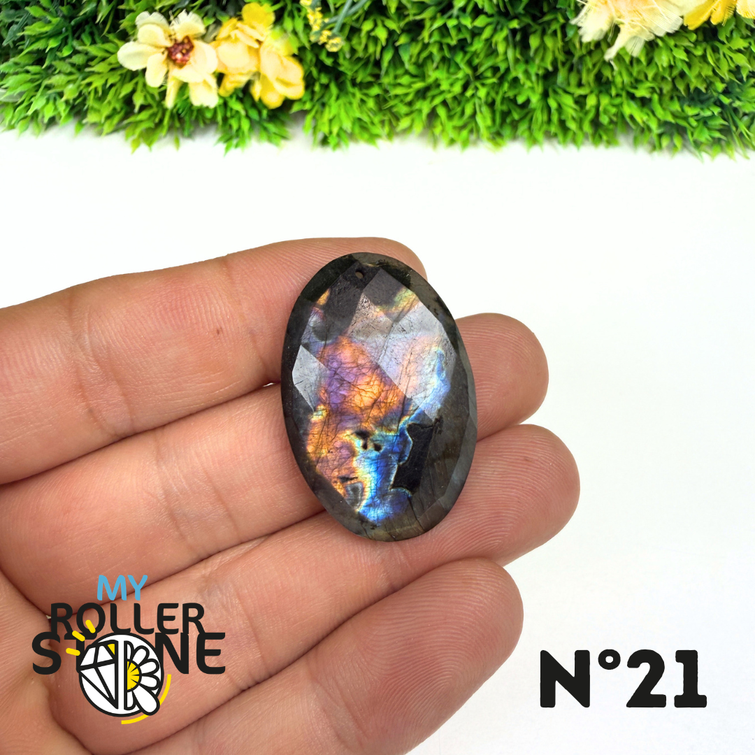 Pendentif Percé Spectrolite Violette