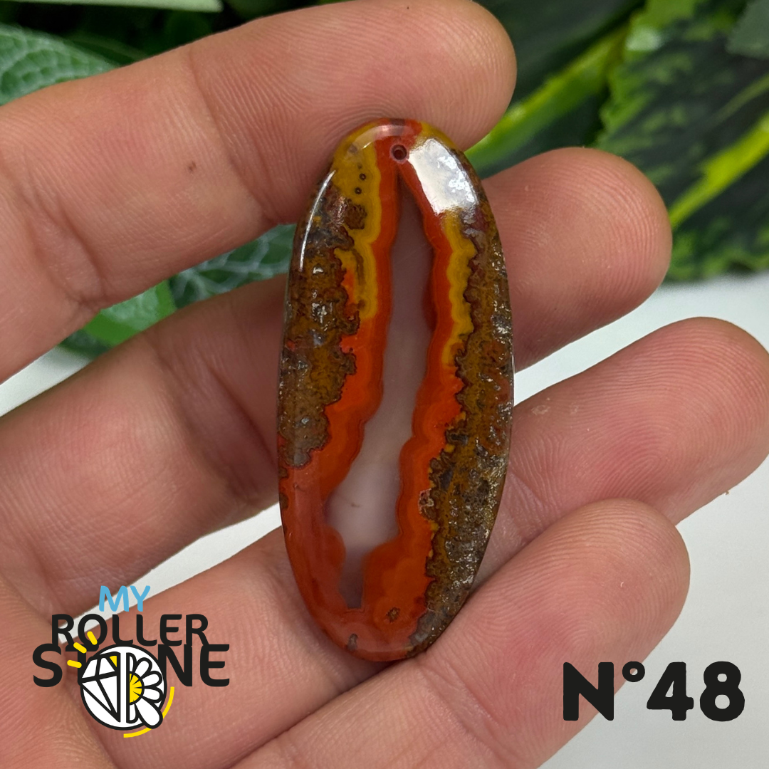 Pendentif Agate Marocaine 5A percé