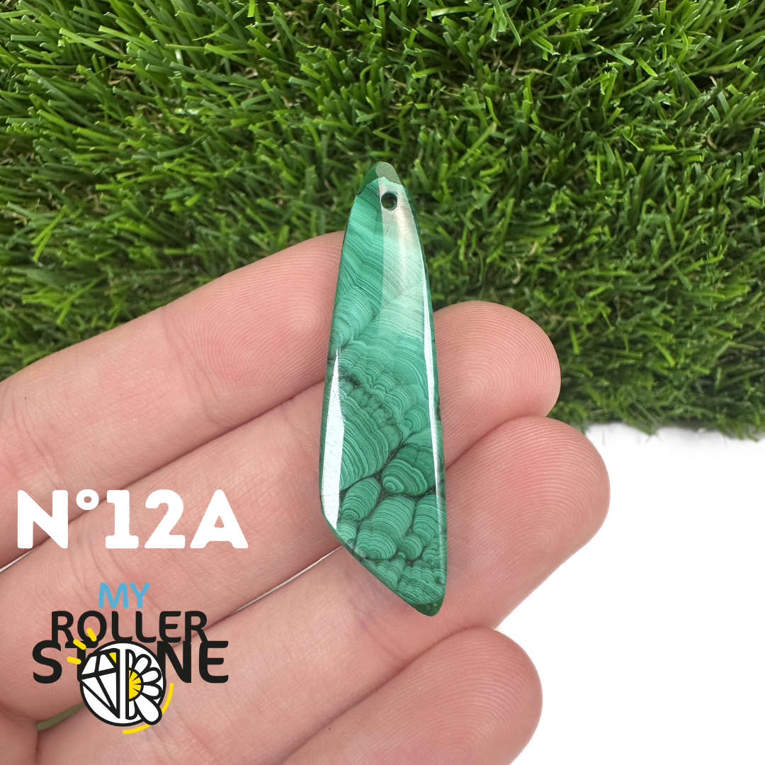 Pendentif Percée Malachite Goutte