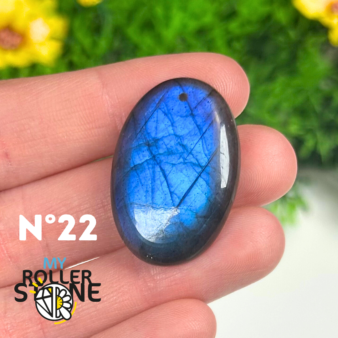 Pendentif Labradorite blue fire percé 5A