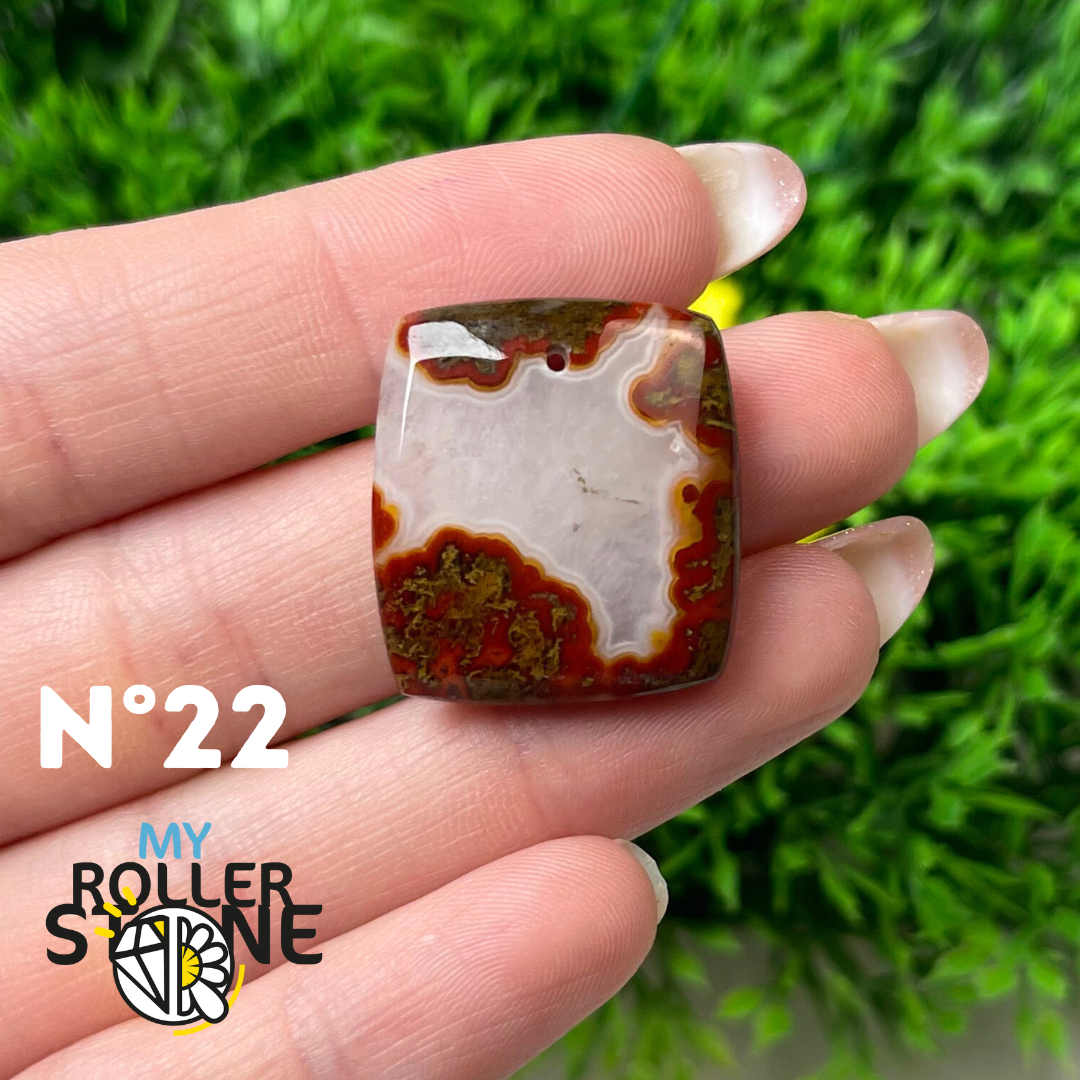 Pendentif Agate Marocaine 5A percé