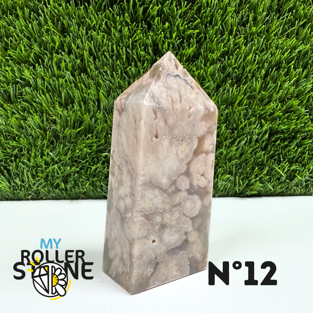 Pointes Pierre Rectangulaire Agate Fleur