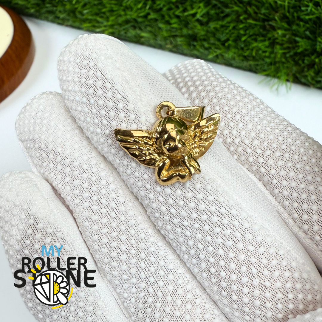 Pendentif ange or acier inoxydable