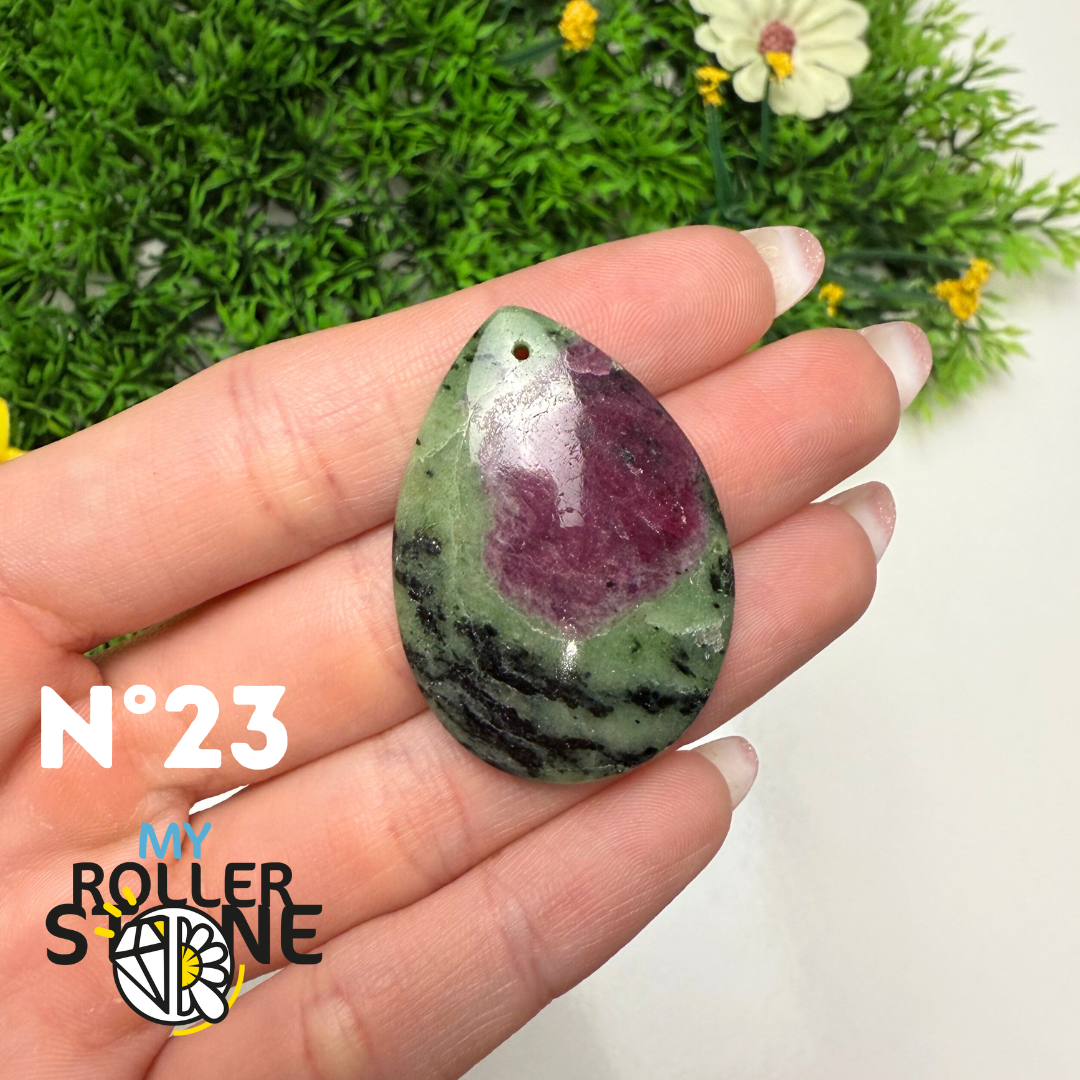 Pendentif Ruby Zoïsite 5A percé