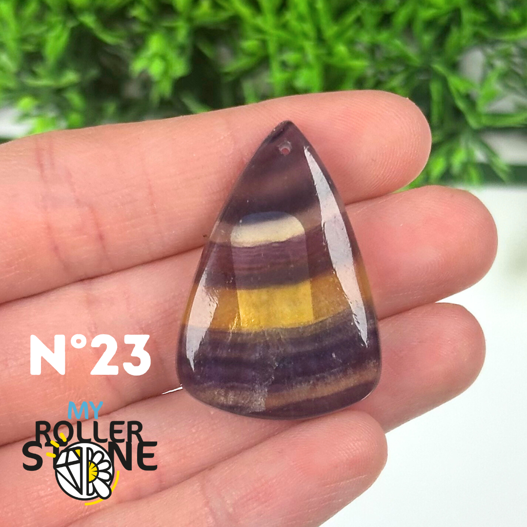 Pendentif percé Fluorite 5A