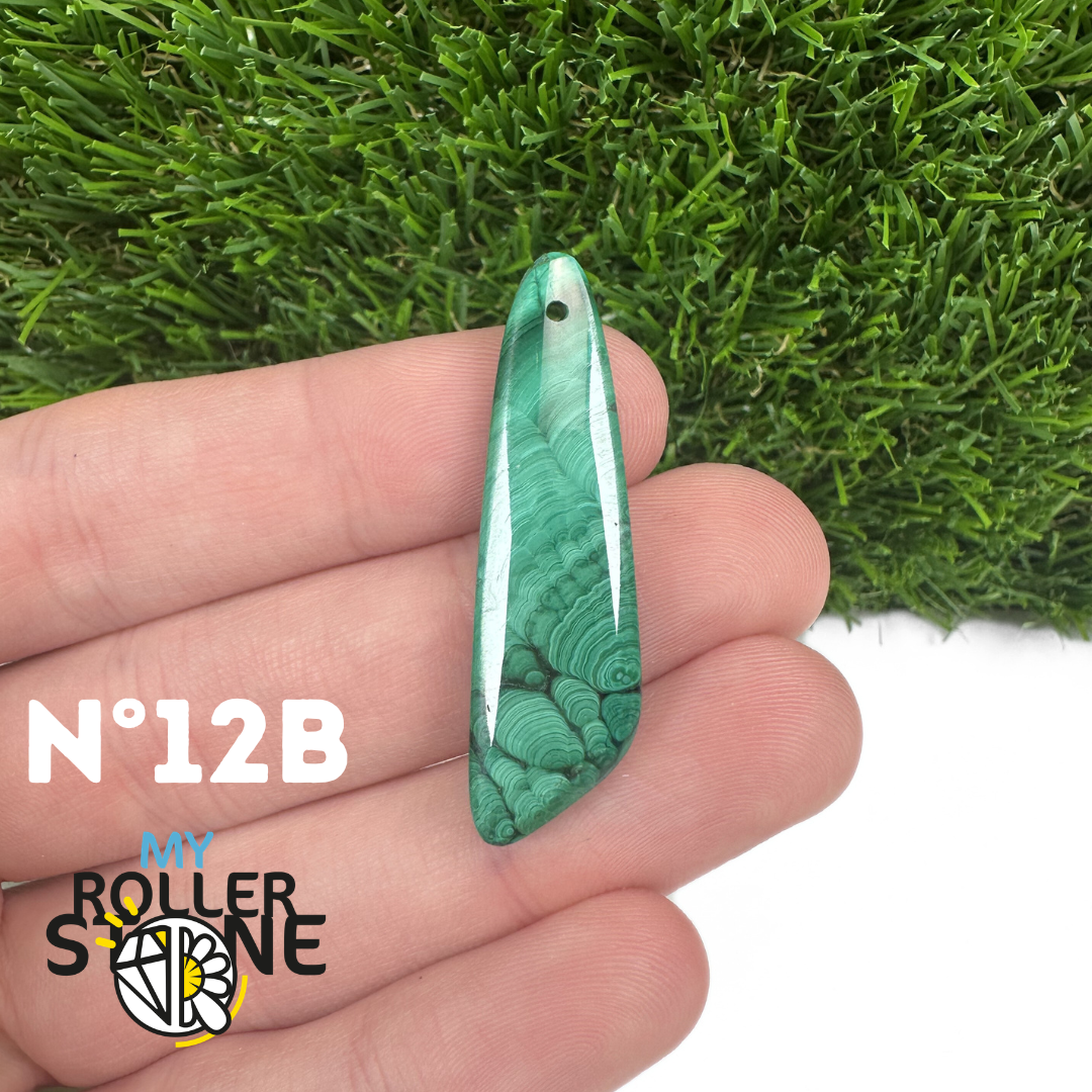 Pendentif Percée Malachite Goutte