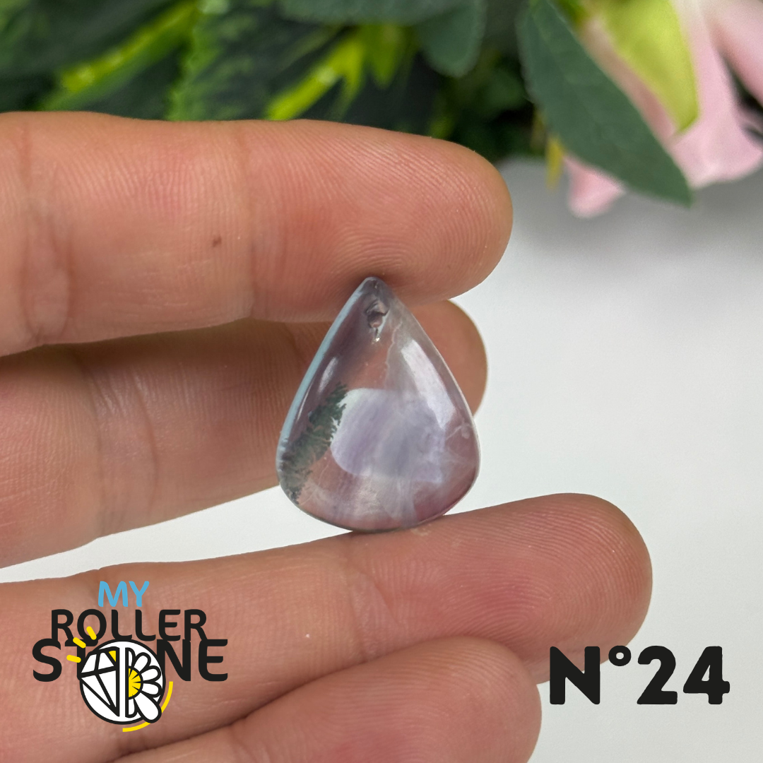 Pendentif percé Fluorite Arc-en-Ciel 5A