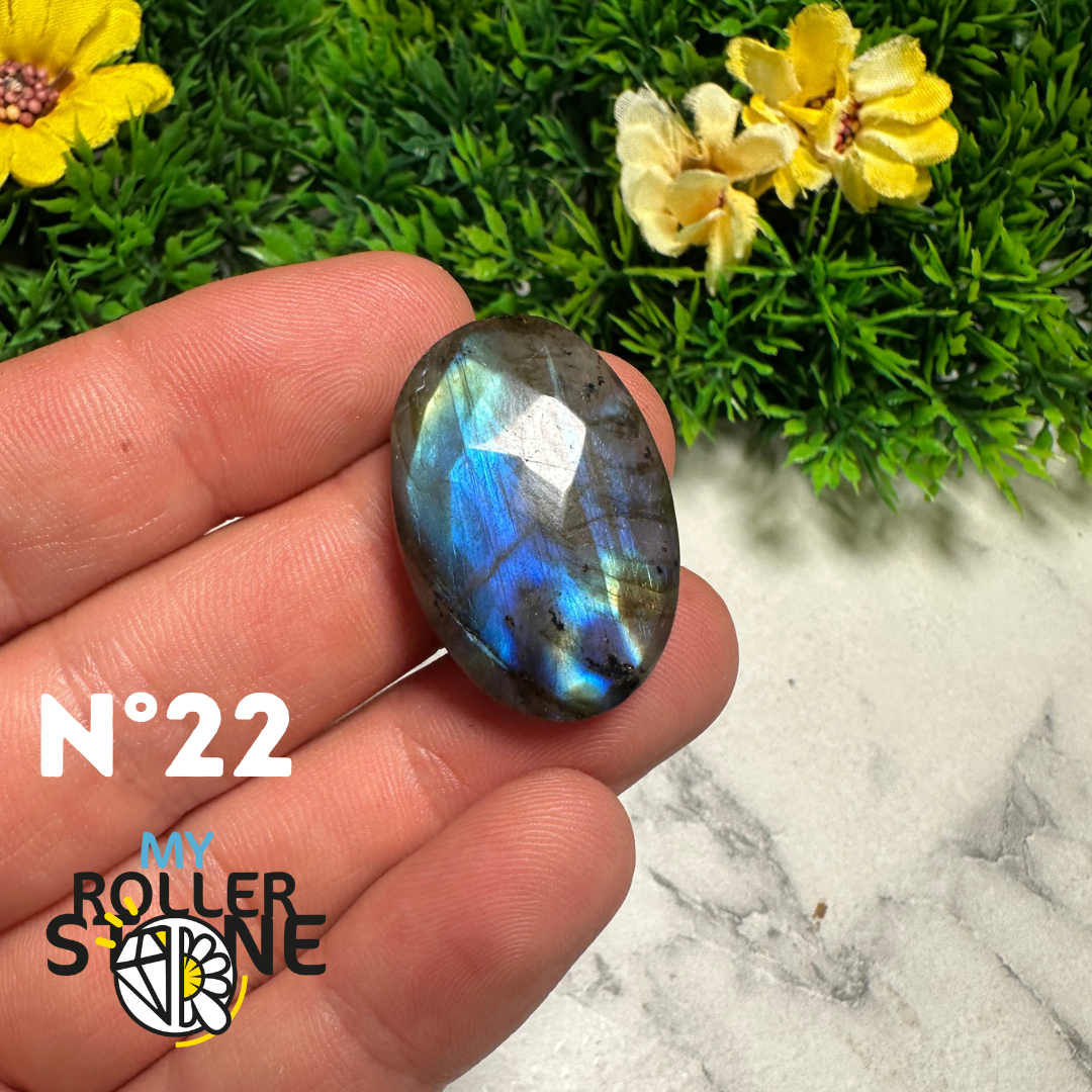 Cabochon Labradorite forme Libre Facettée