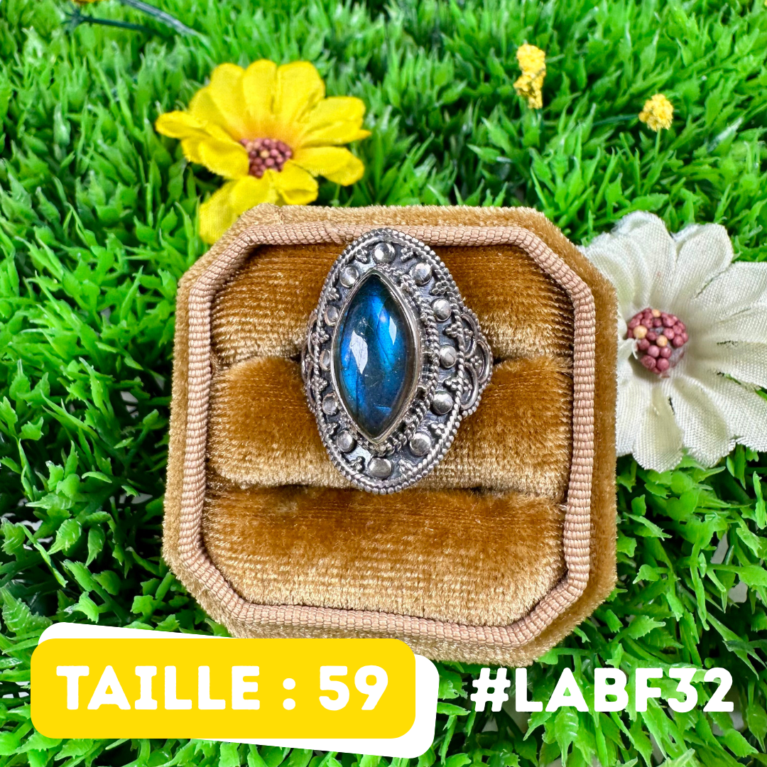 Bague Labradorite Bluefire #LABF32