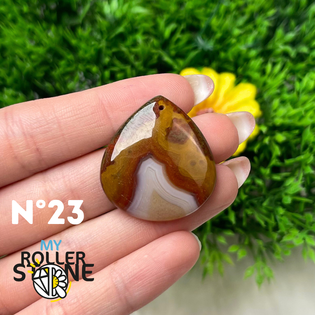 Pendentif Agate Marocaine 5A percé
