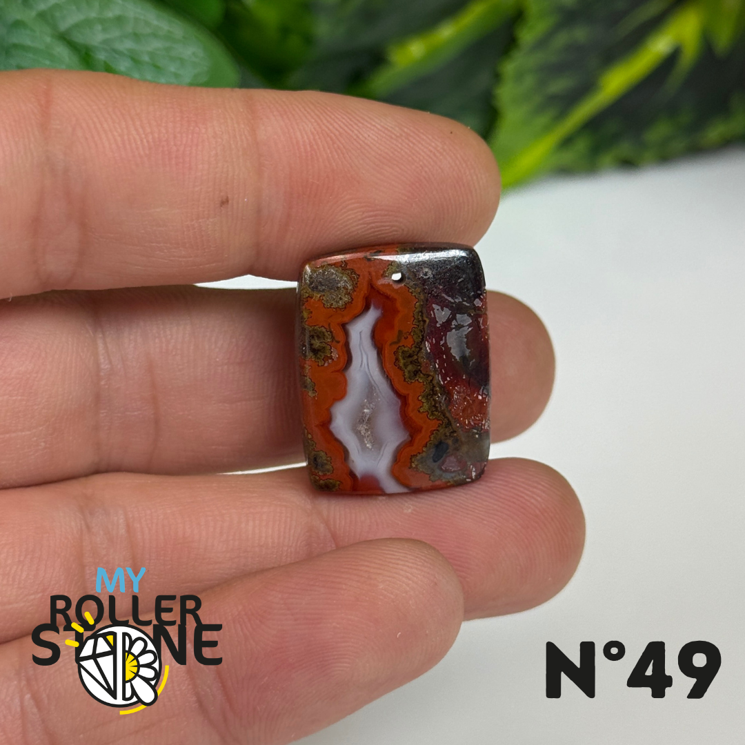 Pendentif Agate Marocaine 5A percé