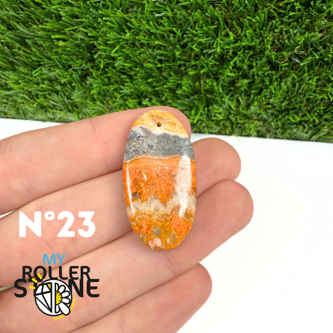 Pendentif Jaspe Bumblebee 5A Percé 5A