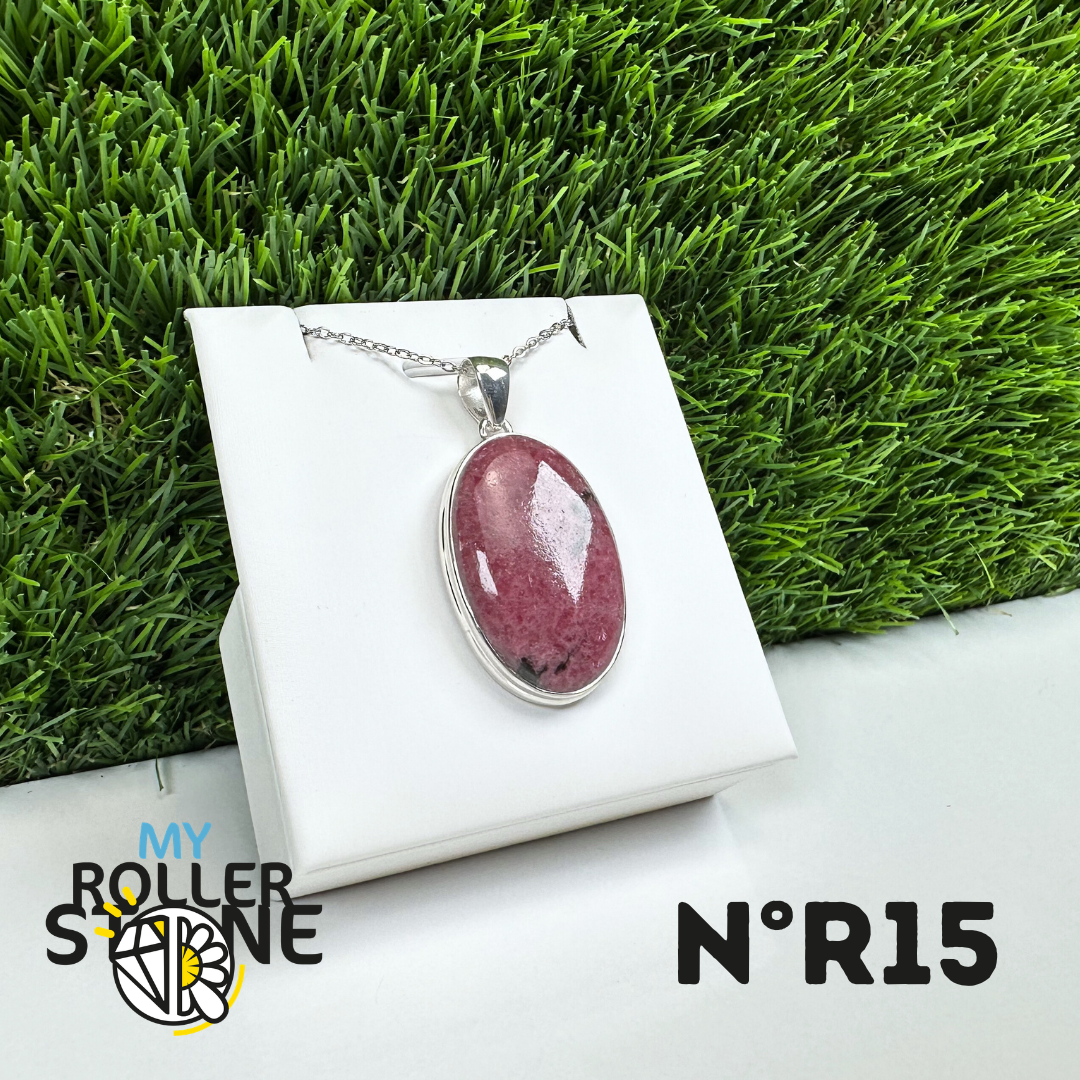 Pendentif Argent Rhodonite Australienne #15