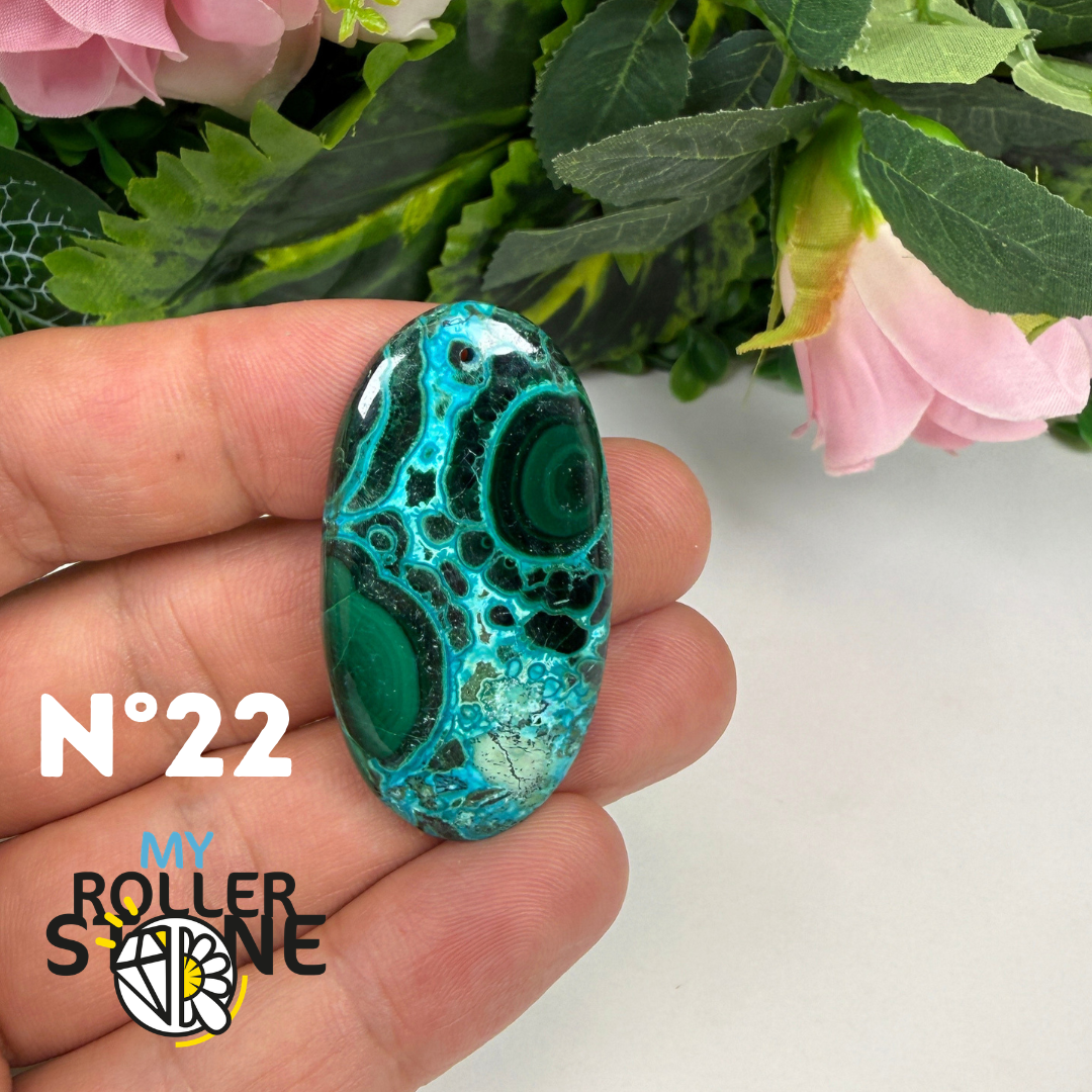 Pendentif Malachite Chrysocolle Percé 5A