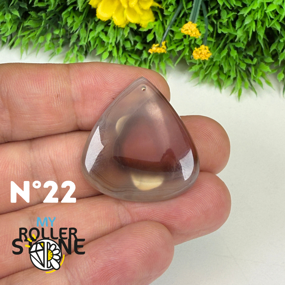 Pendentif percé Agate du Botswana 5A