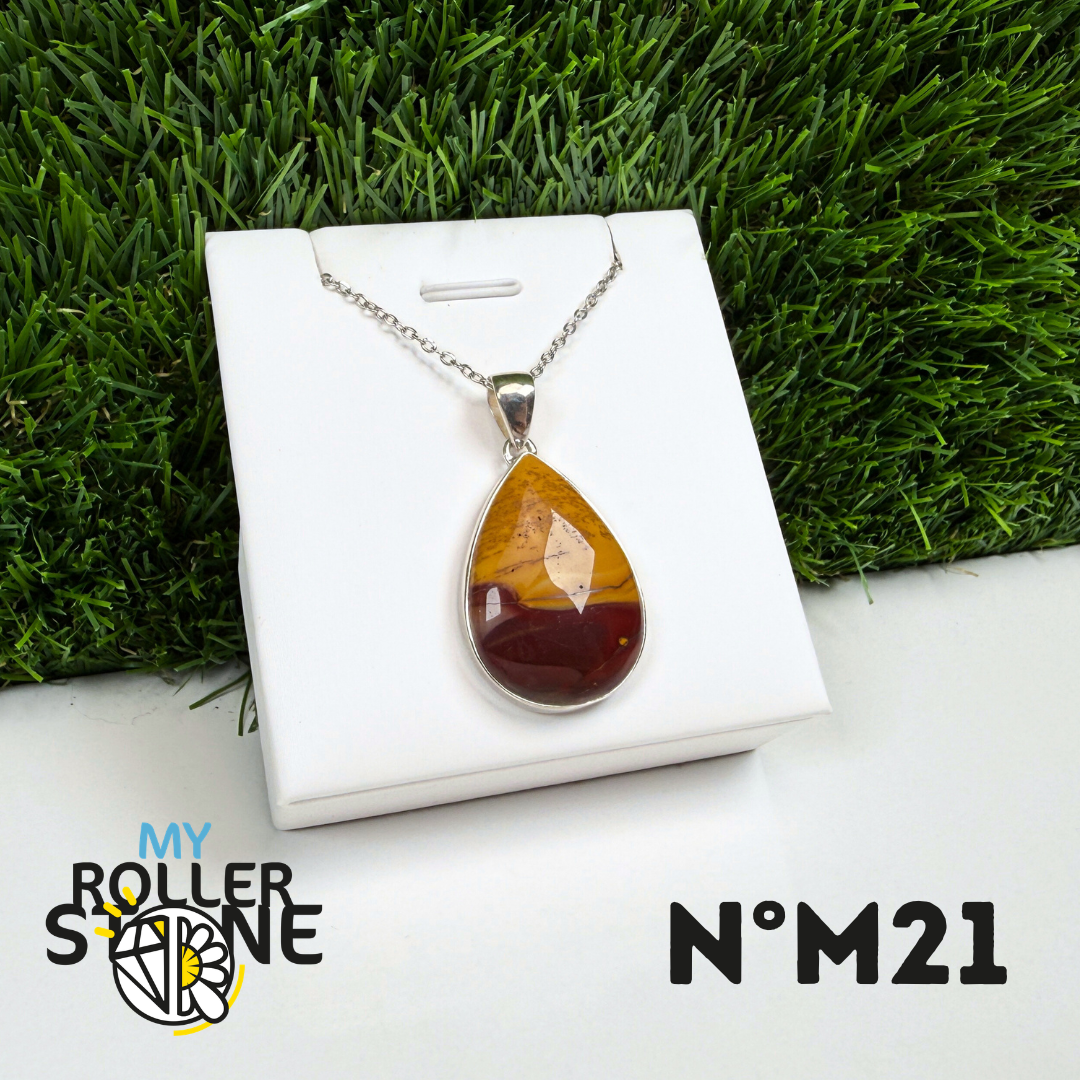 Pendentif Argent Jaspe Mookaïte #21