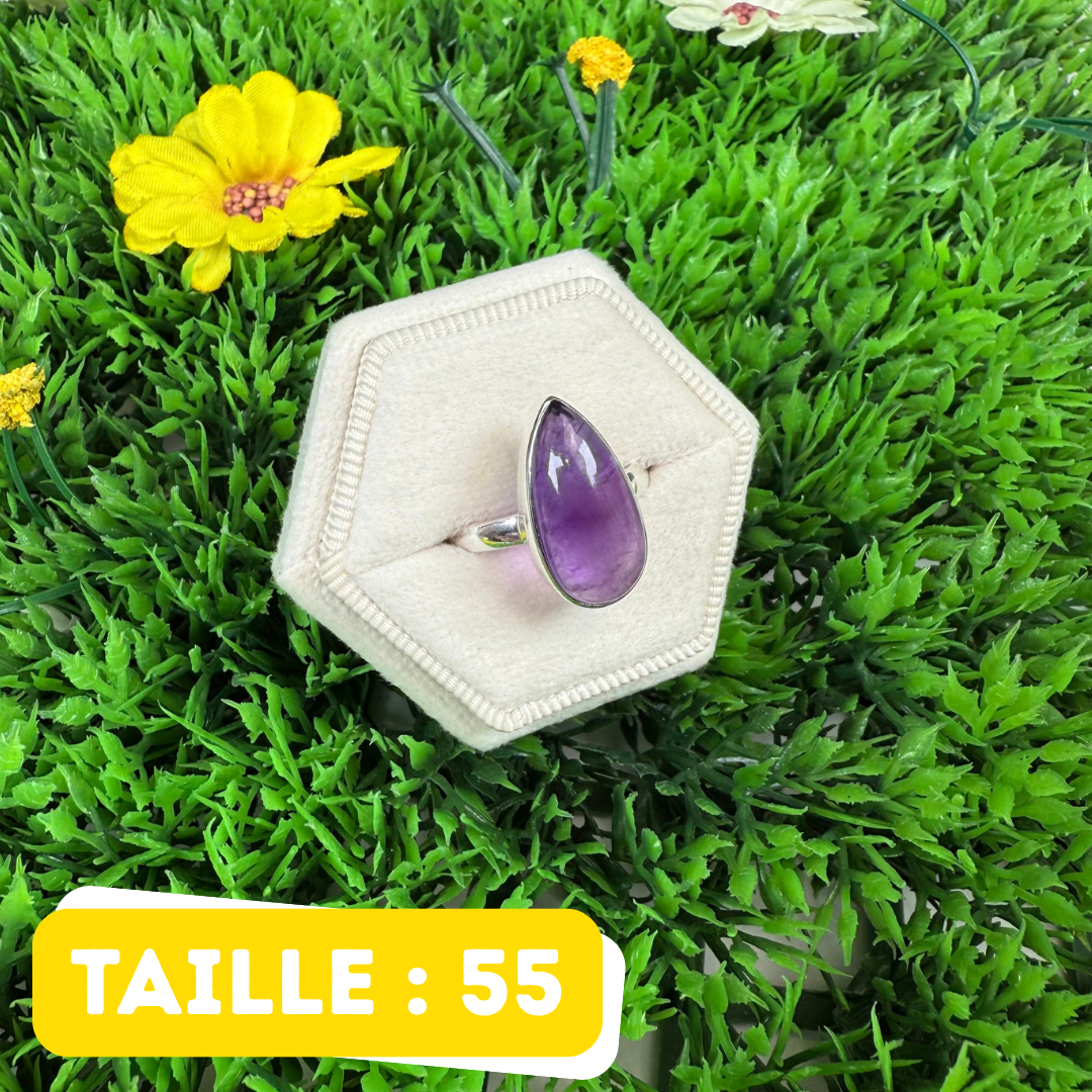 Bague Argent 925 Améthyste #223