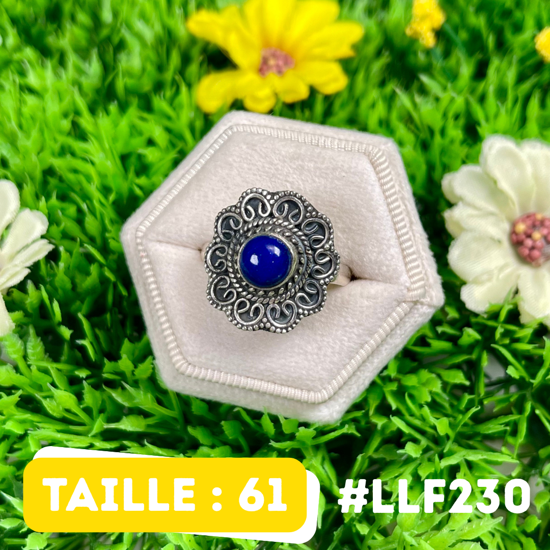 Bague Argent 925 Lapis Lazuli #LLF230