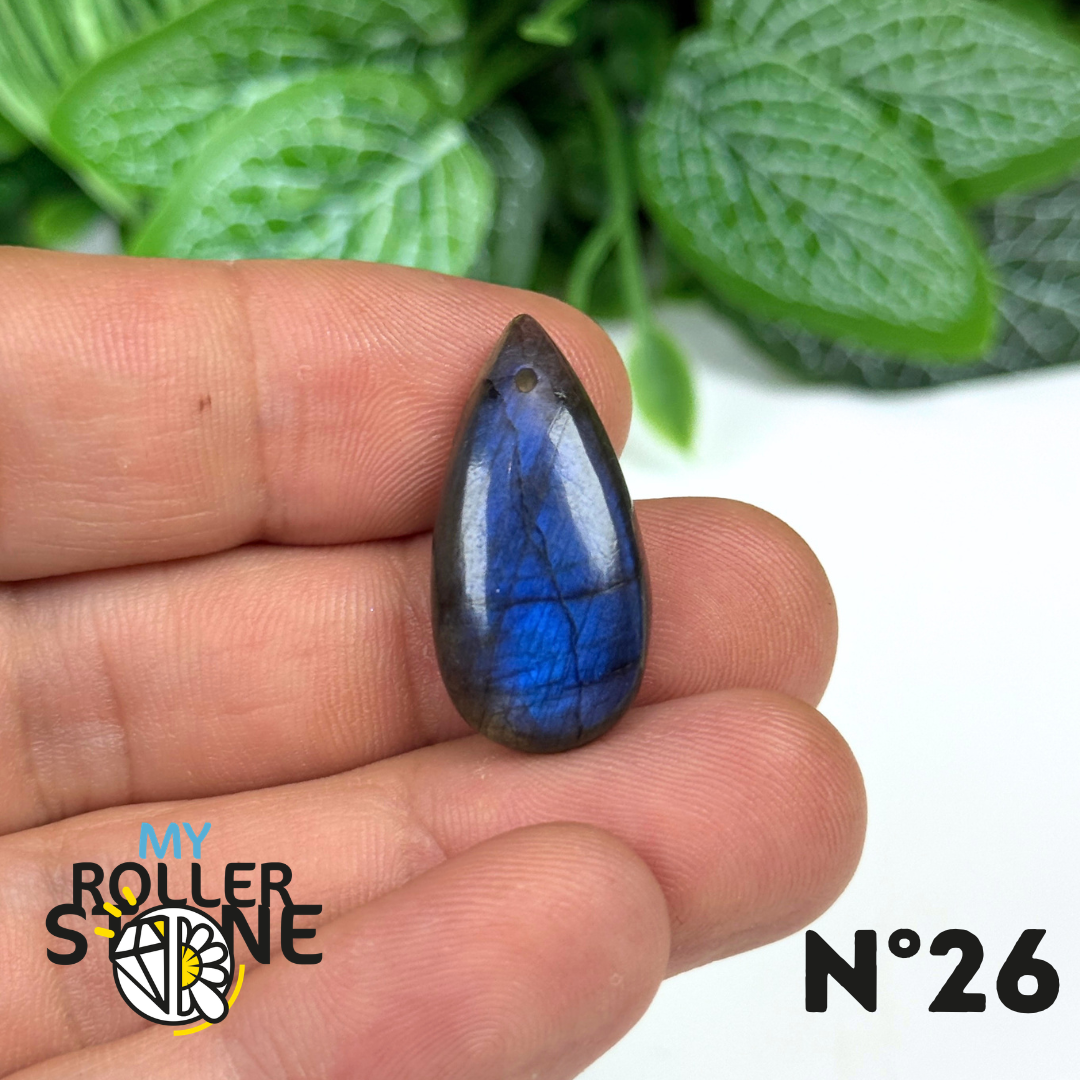 Pendentif Labradorite Blue fire percé 7A