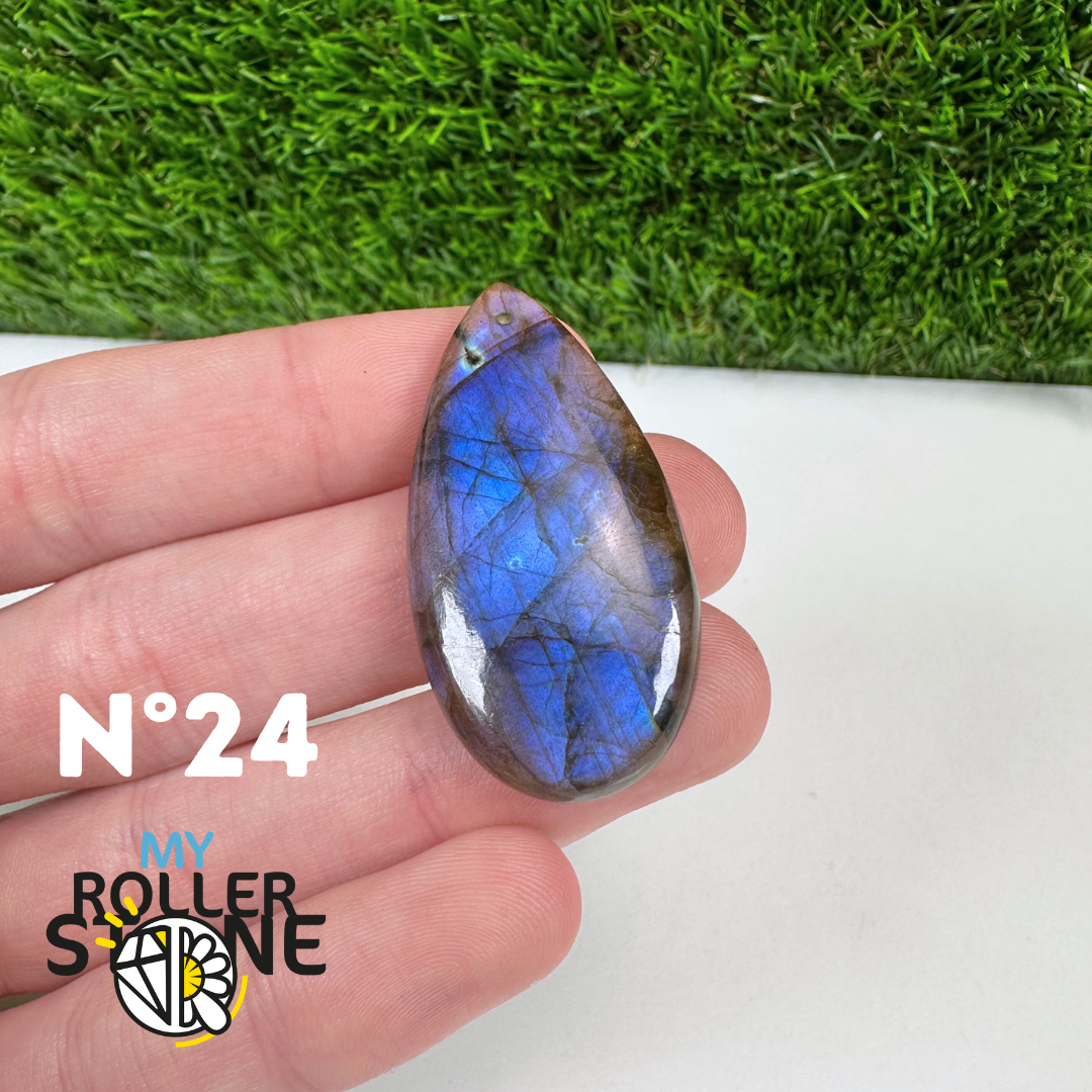 Pendentif Labradorite blue fire percé 5A
